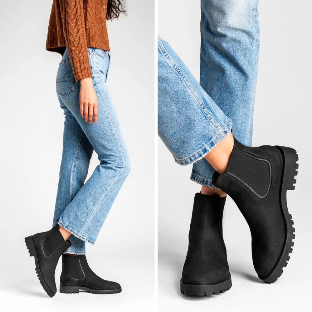 Thursday Boot Company Black Chelsea Lug Ankle Boots